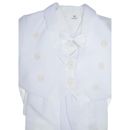 Costum elegant din 6 piese pentru baieti Krasnal C101123-9, Alb [3]
