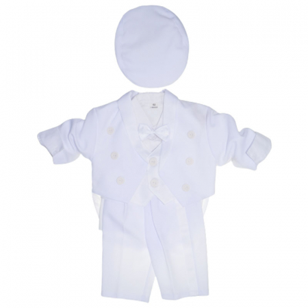 Costume elegante - Costum elegant din 6 piese pentru baieti Krasnal C101123-9, Alb