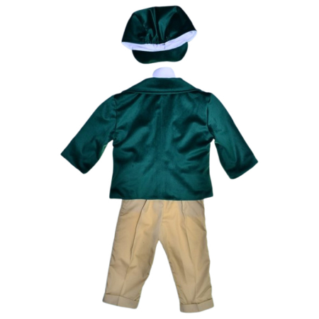 Costum elegant din catifea, pentru botez, 5 piese, pentru baieti, Mini Junior C1511V2-0, Verde [2]