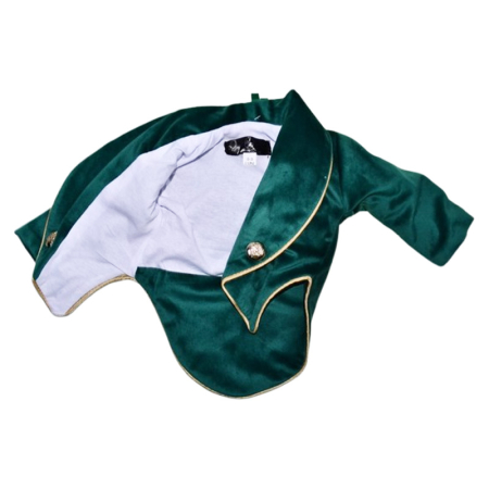 Costum elegant din catifea, pentru botez, 5 piese, pentru baieti, Mini Junior CA52427V-0, Verde [6]