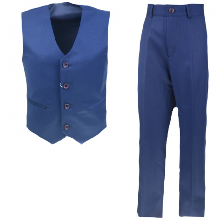 Costum elegant pentru baieti LA Kids 1395-B-122-cm, Bleumarin [0]