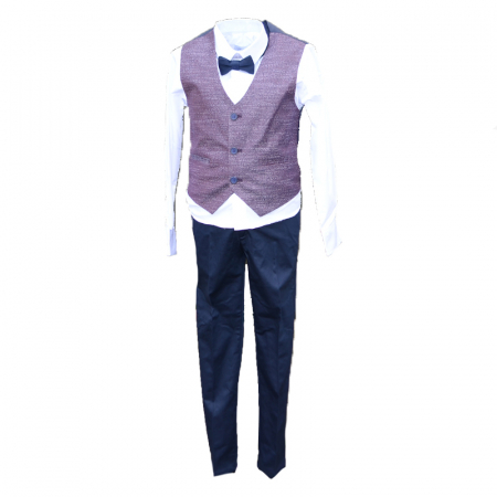 Costume elegante - Costum elegant pentru baieti LA Kids 1533, Mov