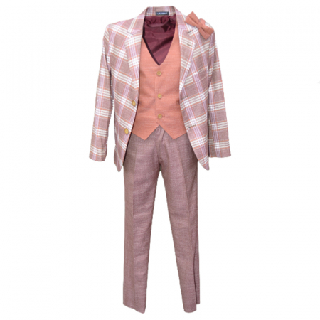 Costume elegante - Costum elegant pentru baieti LA Kids 1772B, Bordo