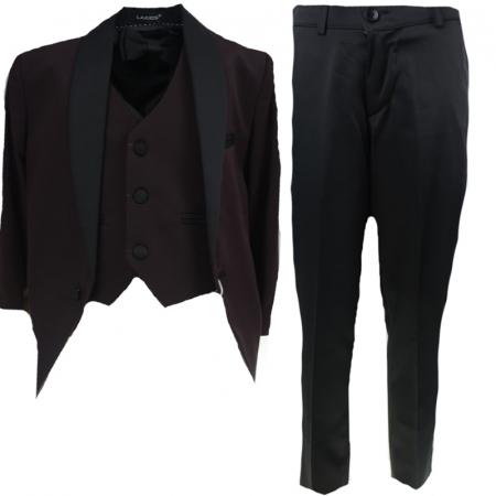 Costume elegante - Costum elegant pentru baieti LA Kids CE-4-116, Visiniu