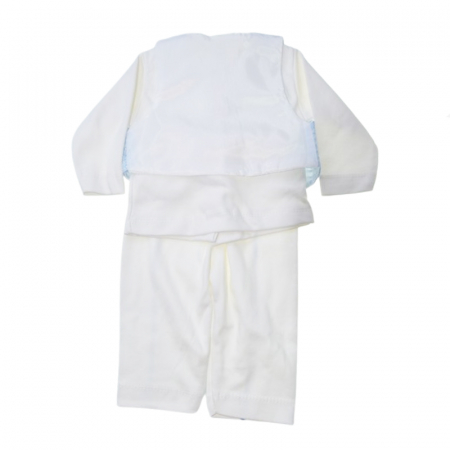 Costum pentru botez din 7 piese pentru baieti Babylia CBBLYA-02, Alb [2]