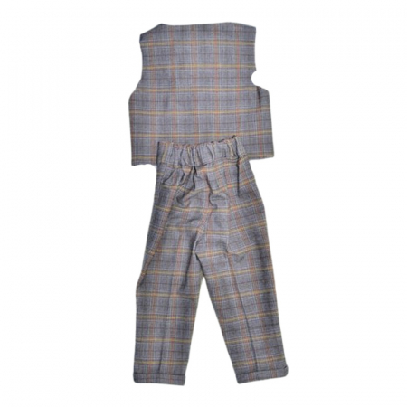 Costum pentru botez format din 5 piese pentru baieti, Mini Junior 3634-56-62, Gri [1]