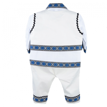 Costum traditional pentru baieti 4 piese Mini Junior CTPF-4, Alb [1]