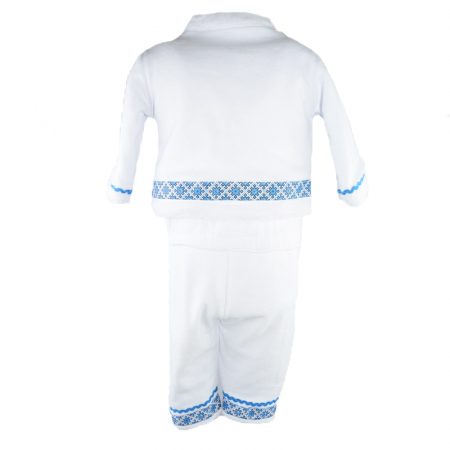 Costum traditional pentru baieti 4 piese Mini Junior CTPF-6, Alb [1]