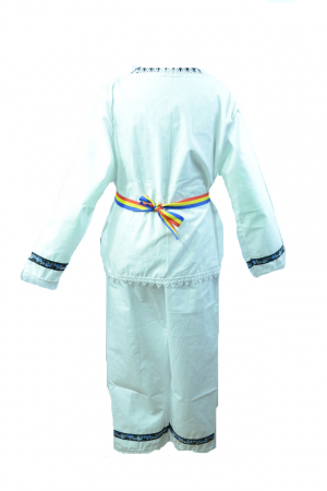 Costum traditional pentru baieti Mini Junior CTRB2-A-98-104-cm, Alb [3]
