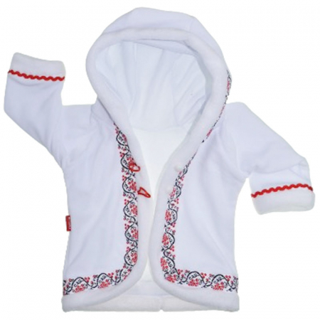 Costum traditional romanesc 6 piese pentru fete Mini Junior 300124-1, Alb [3]