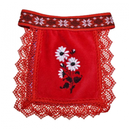 Costum traditional romanesc 6 piese pentru fete Mini Junior 300124-1, Alb [8]