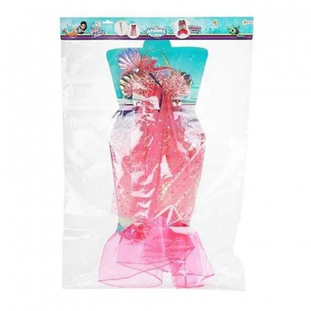 Costumas de sirena cu fustita, diadema si bagheta magica Toys 006698, Roz [3]