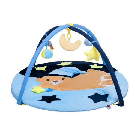 Covorase si centre de joaca - Covoras de joaca 87 x 87 cm PlayTo Ursulet 31613, Albastru