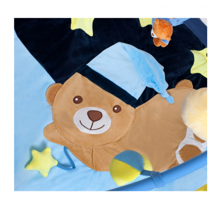 Covoras de joaca 87 x 87 cm PlayTo Ursulet 31613, Albastru [1]