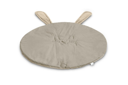 Covoras de joaca din catifea, in forma de iepuras, 90 cm Sensillo 395333, Bej [2]