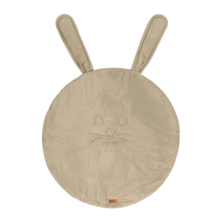 Joaca, activitati si ambalaje - Covoras de joaca din catifea, in forma de iepuras, 90 cm Sensillo 395333, Bej