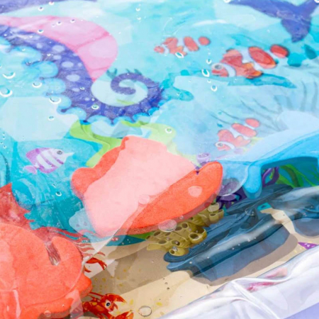 Covoras gonflabil de joaca cu apa pentru bebelusi 67 x 49 cm Akuku A0486, Multicolor [1]