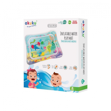 Covoras gonflabil de joaca cu apa pentru bebelusi 67 x 49 cm Akuku A0487, Multicolor [2]