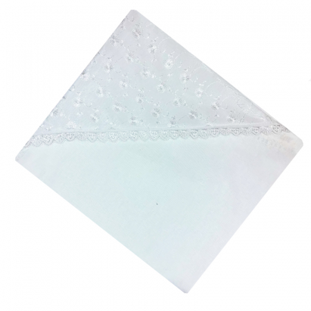 Crasme de mir - Crasma de mir 110 x 90 cm pentru botez Mini Junior 005AL-3, Alb