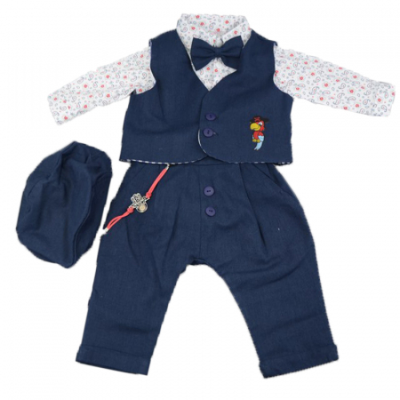 Costume elegante de la 0 la 9 luni - Costum elegant 6 piese pentru baieti Fashion Kids CSS-2-62, Bleumarin