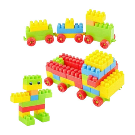 Joaca, activitati si ambalaje - Set cuburi pentru construit, 48 piese, Mini Junior, WW3009, Multicolor