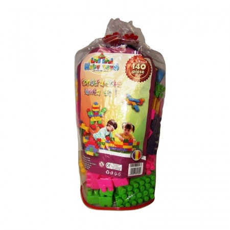 Jocuri si jucarii educative - Set  constructie 140 piese lego Huby Toys 801302, Multicolor