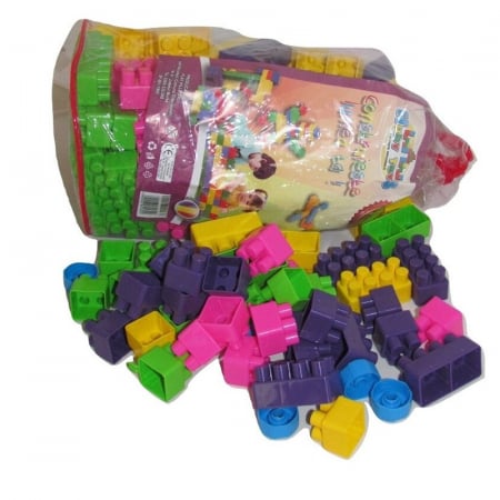 Set  constructie 140 piese lego Huby Toys 801302, Multicolor [1]