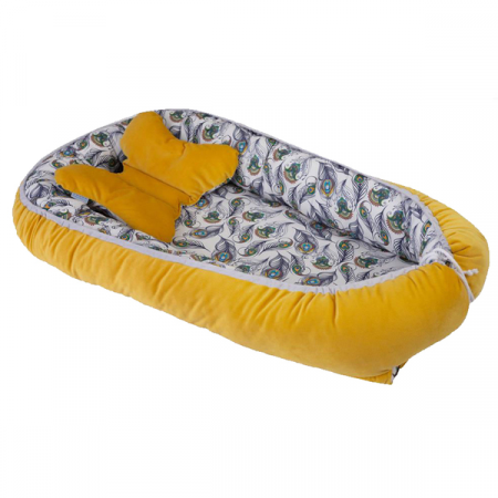 Accesorii patut - Cuib pentru bebelusi 55 x 80 cm BabyMaltex 061711, Galben