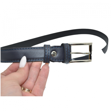 Curea din piele naturala pentru baieti Mini Junior GMJ-9B, Bleumarin [3]