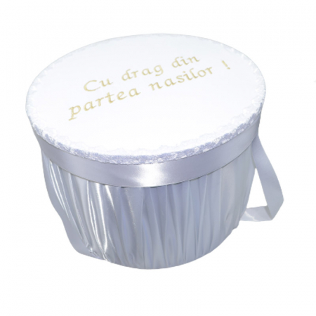 Trusou botez - Cutie pentru botez 25 x 35 cm Mini Junior CTM-1, Alb