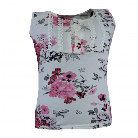 Tricouri fete - Tricou fara maneci pentru fete Happy House CVC-1157, Roz