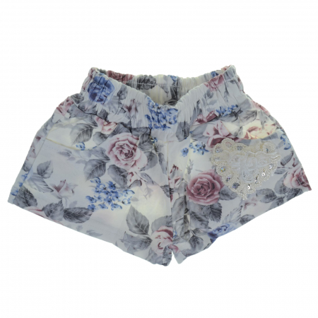 Pantaloni scurti si colanti 3/4 - Pantaloni scurti pentru fete Happy House CVC-1607-1, Alb
