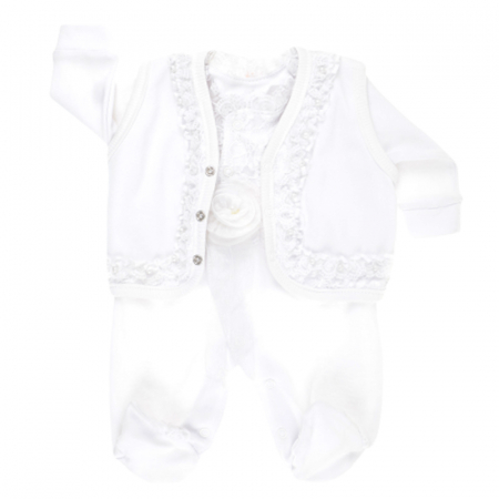Compleuri  fete maneca lunga - Compleu 2 piese pentru fete Ayfi AY73565-62, Alb