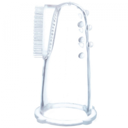 Degetar din silicon pentru masajul gingiilor Akuku A0263A, Transparent [1]