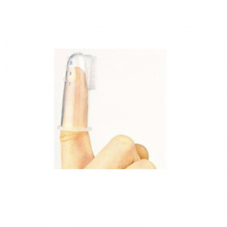 Degetar din silicon pentru masajul gingiilor Canpol Babies 56/159, Transparent [2]