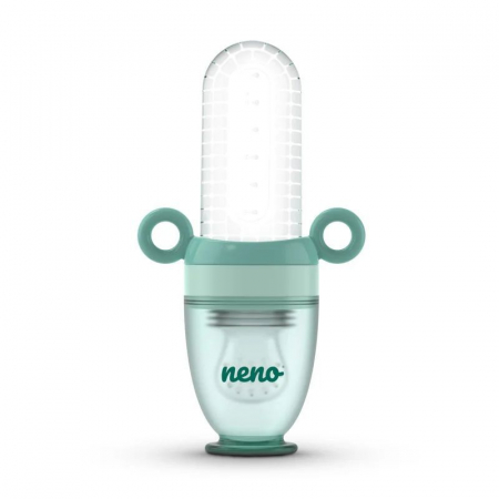 Dispozitiv de hranire din silicon 2 in 1 pentru bebelusi Neno AK027, 6 luni+, Verde [3]