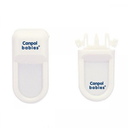 Protectii copii si  bebelusi - Dispozitiv de protectie pentru sertar Canpol Babies 10/821, Alb