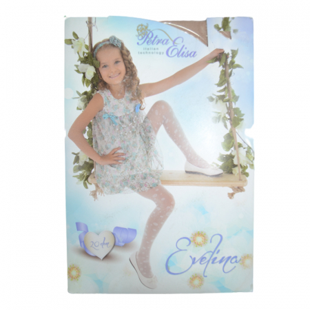 Dres 20 DEN pentru fete Petra-Elisa Evelina 000435, Alb [3]