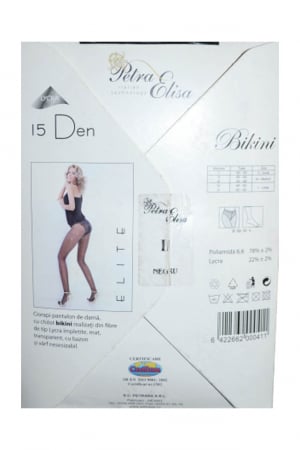 Dres dama 15 DEN Elite Bikini Petra Elisa 000411-N, Negru [4]