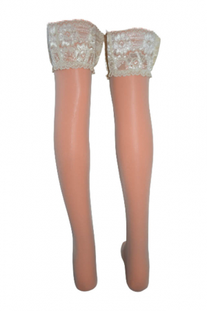 Dres dama cu autosustinere 15 DEN Exclusive Erika Petra Elisa 000299-B, Bej [1]