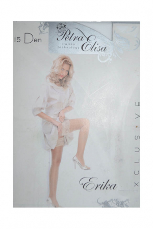 Dres dama cu autosustinere 15 DEN Exclusive Erika Petra Elisa 000299-A, Alb [3]
