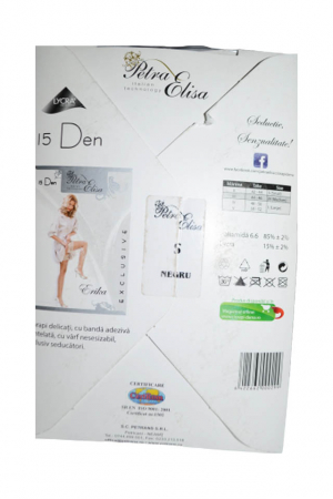 Dres dama cu autosustinere 15 DEN Exclusive Erika Petra Elisa 000299, Negru [4]