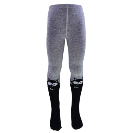 Dresuri - Dres din bumbac, pentru fete, cu imprimeu bufnita, Milusie B1221-M01G-104-110, Gri