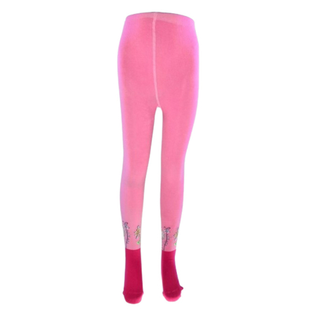 Dresuri - Dres din bumbac, pentru fete, cu imprimeu flori, Milusie B1257-M12-128-134, Fucsia