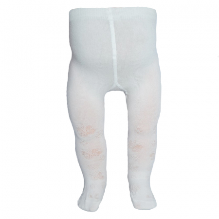 Îmbrăcăminte fete - Dres din bumbac, pentru fete Milusie B1215, Alb, 56 CM