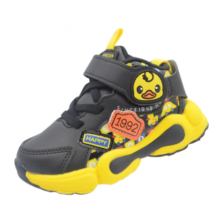 Adidasi baieti - Pantofi sport pentru baieti American Club BD17/21N-22, Negru