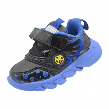 Adidasi baieti - Pantofi sport pentru baieti American Club BD16/21N-22, Negru