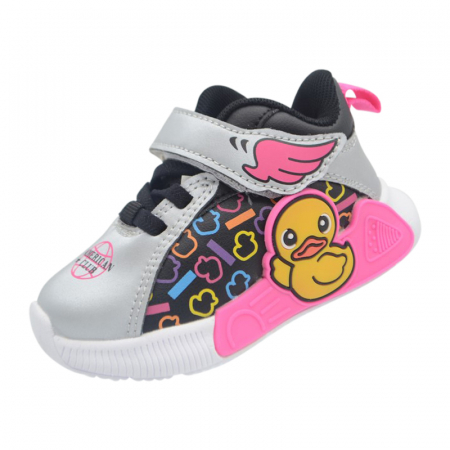 Adidasi fete - Pantofi pentru fete American Club BD20/21G-22, Gri