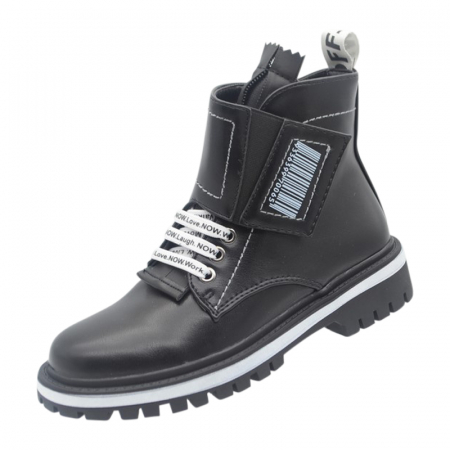Ghete si cizme fete - Cizme imblanite pentru fete Bessky B793-1C-32, Negru