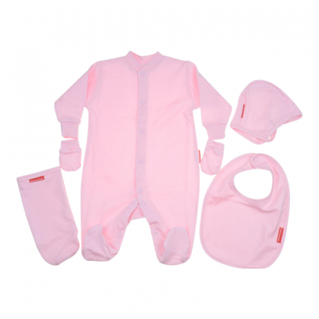 Salopete bebelusi fete - Set 5 piese pentru fete Marcinkowski 406379R-56, Roz